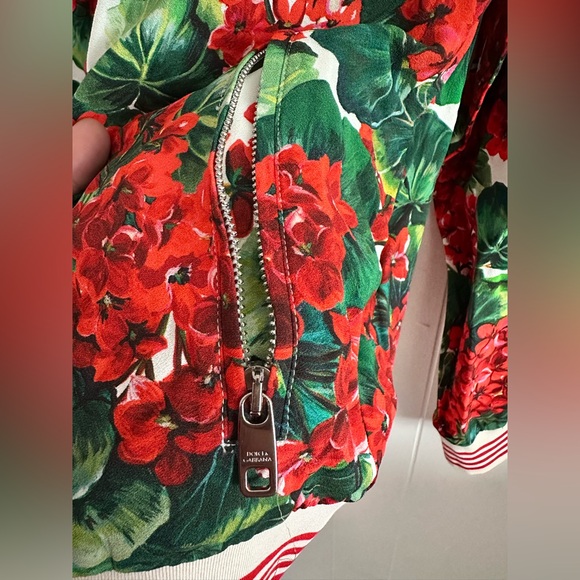 DOLCE AND GABBANA MULTICOLOR FLORAR PRINT BOMER JACKET size eu 44 woman’s - Picture 9 of 13